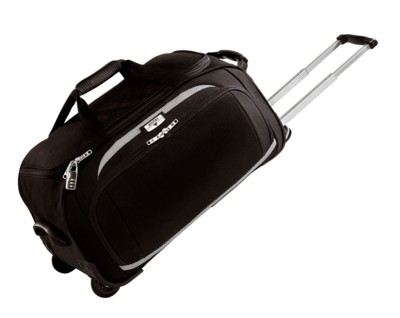 Picture of ANTLER APOLLO MEDIUM TROLLEY BAG in Black with Silver Trim.