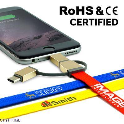 Picture of PROMO FABRIC USB CHARGING AND DATA CABLE.