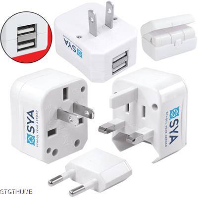 Picture of WORLDWIDE TRAVEL ADAPTOR - 5-IN-1 with Usb.