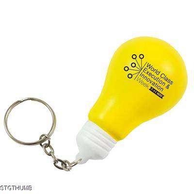 Picture of STRESS LIGHT BULB KEYRING.