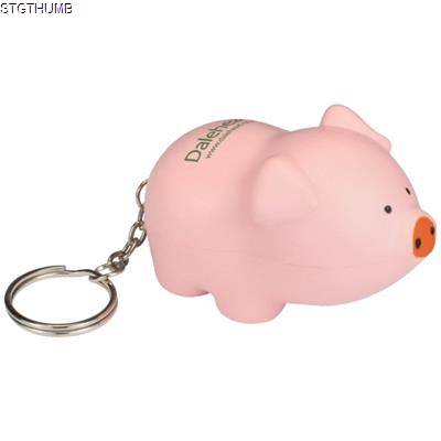 Picture of STRESS PIG KEYRING.