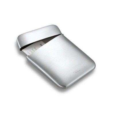 Picture of PHILIPPI CUSHION POCKET BUSINESS CARD HOLDER in Silver Brushed Finish