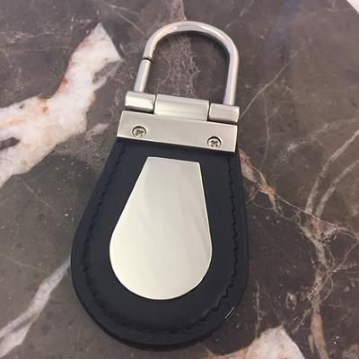 Picture of BLACK LEATHER KEYRING