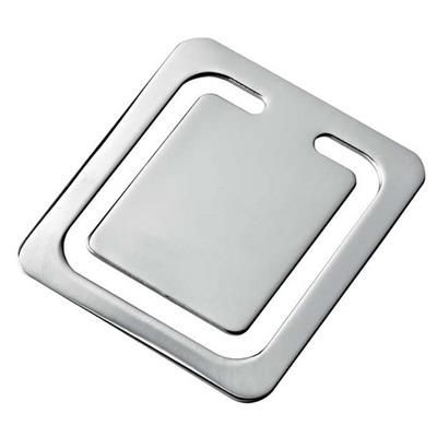 Picture of SQUARE FLAT BOOKMARK in Silver Chrome Plated Silver Finish