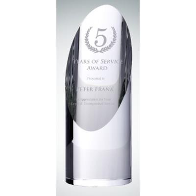 Picture of OPTICAL CRYSTAL SLICE TOWER AWARD.