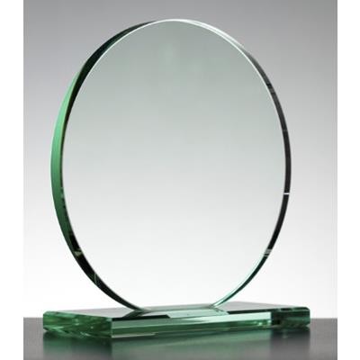 Picture of SMALL BUDGET JADE ROUND TROPHY AWARD.