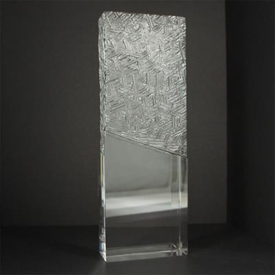 Picture of LANDSCAPE OPTICAL CRYSTAL TOMBSTONE AWARD.