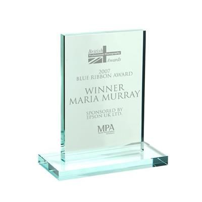 Picture of 15CM x 12,5CM x 12MM JADE GLASS RECTANGULAR AWARD