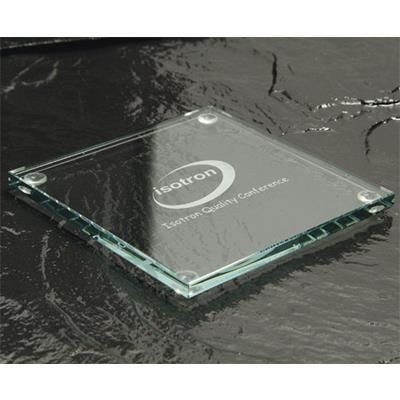 Picture of 4 OFF 10CM JADE GLASS SQUARE COASTERS