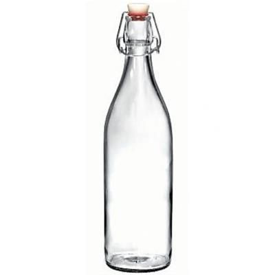 Picture of 1 LITRE REUSABLE ROUND WATER BOTTLE with Flip Top Lid