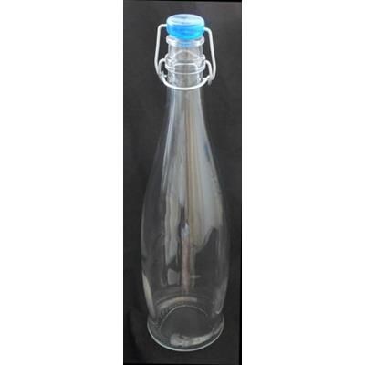 Picture of FLIP TOP CORK BOTTLE 1 LTR 300MM HIGH BLUE TOP