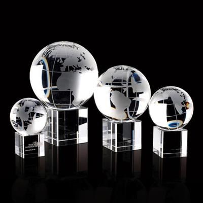 Picture of CRYSTAL 100MM GLOBEON CLEAR TRANSPARENT BASE SUPPLIED in a Presentation Box