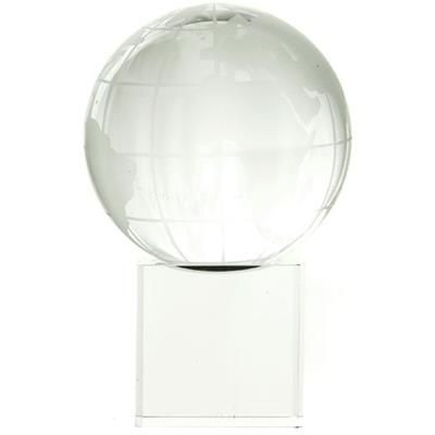 Picture of 6CM OPTICAL CRYSTAL GLOBE ON a CLEAR TRANSPARENT CRYSTAL BASE