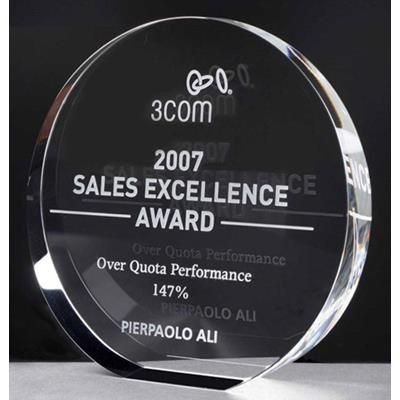 Picture of 15,5CM OPTICAL CRYSTAL ROUND STAND UP CIRCLE AWARD