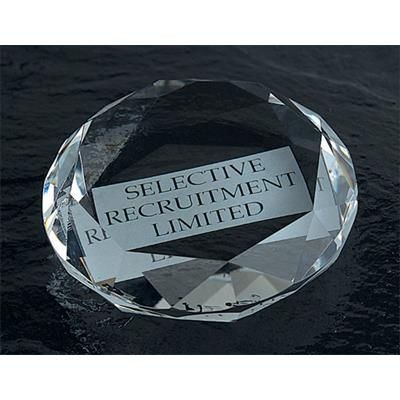 Picture of OPTICAL CRYSTAL GLASS PAPERWEIGHT.