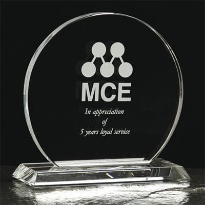 Picture of MEDIUM OPTICAL ROUND CRYSTAL TROPHY AWARD
