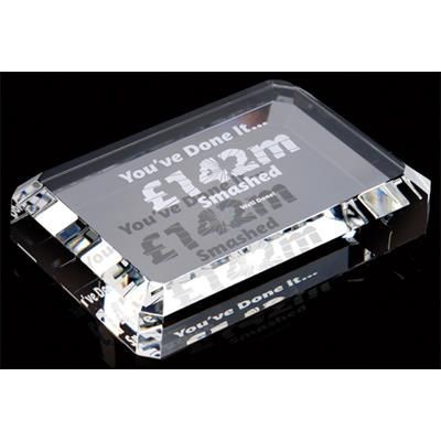 Picture of OPTICAL CRYSTAL RECTANGULAR PAPERWEIGHT