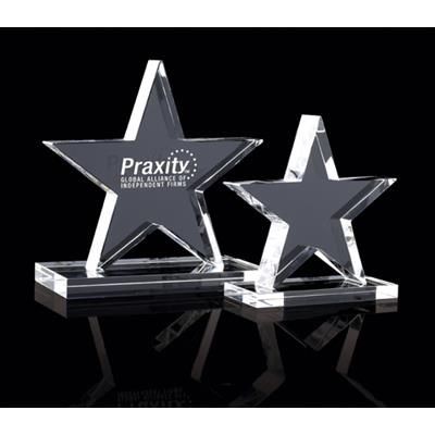 Picture of CHUNKY CRYSTAL STAR 135MM HIGH ON a CRYSTAL BASE SUPPLIED in a Presentation Box