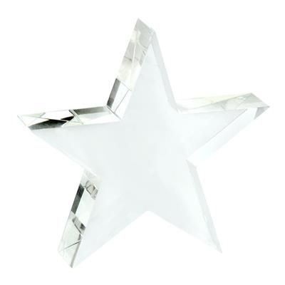 Picture of SMALL OPTICAL CRYSTAL STAR PAPERWEIGHT.