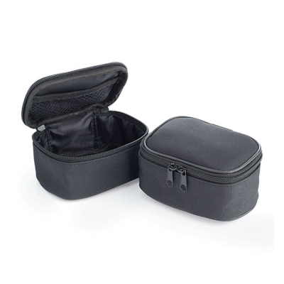 Picture of MINI BLACK DOUBLE ZIPPERED WASH BAG