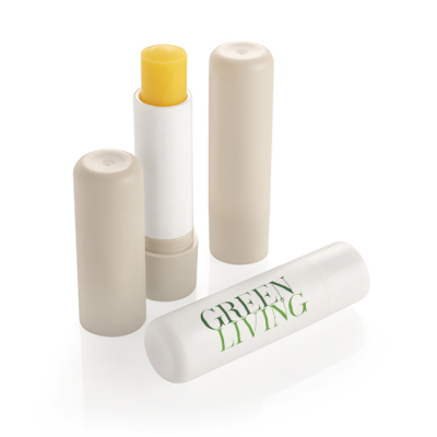 Picture of WHITE RECYCLED PLASTIC LIP BALM STICK