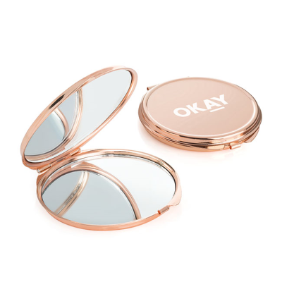 Picture of ROSE GOLD COLOUR DOUBLE COMPACT MIRROR.
