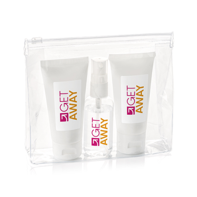 Picture of 3PC SUN CARE KIT in a PVC Pouch.