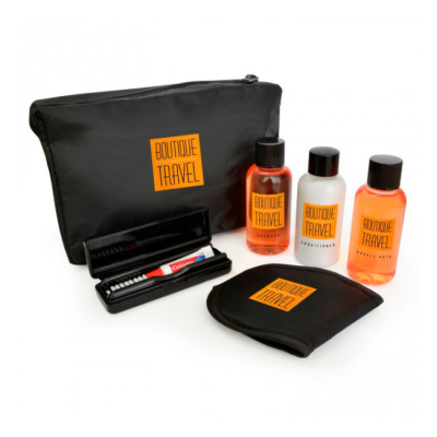 Picture of 6PC BLACK TRAVEL SET in a Black Bag