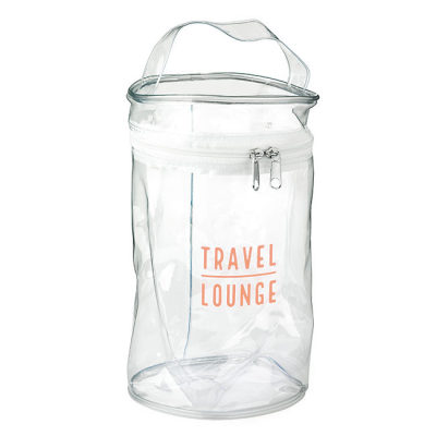 Picture of CLEAR TRANSPARENT PVC ROUND ZIPPERED TOILETRY BAG