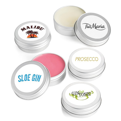 Picture of WHATS YOUR TIPPLE LIP BALM in an Aluminium Metal Tin (10Ml).