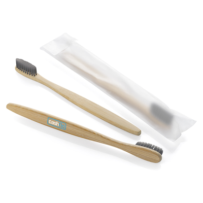 Picture of BAMBOO TOOTHBRUSH with Charcoal Bristles (18Cm).