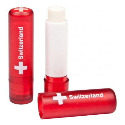 Picture of LIP BALM STICK RED FROSTED CONTAINER & CAP, DOMED 4.