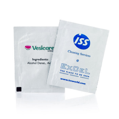 Picture of SINGLE ANTIBAC WET WIPE PRINTED 1-COLOUR, 60 x 80MM