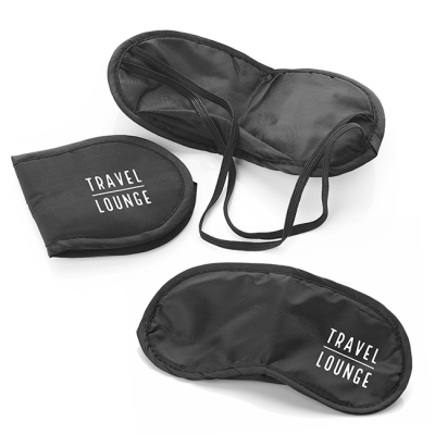 Picture of BLACK RPET SLEEP EYE MASK, PLAIN STOCK