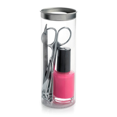 Picture of 4 PIECE MANICURE SET INCLUDING a NAIL POLISH in a Pet Tube.