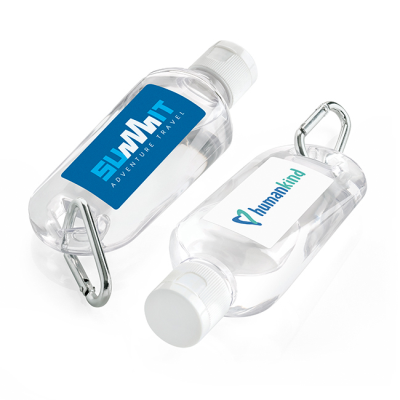 Picture of HAND SANITISER GEL ON a CARABINER CLIP, 70ML
