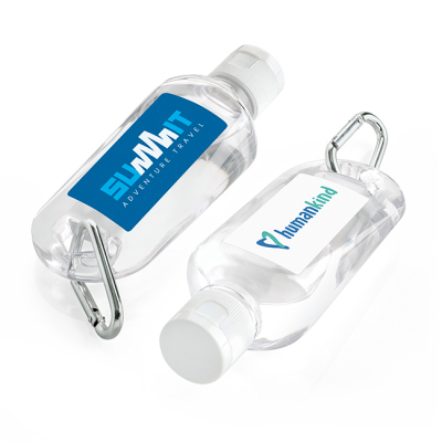 Picture of ANTIBACTERIAL HAND SANITISER ON a CARABINER CLIP (70ML).