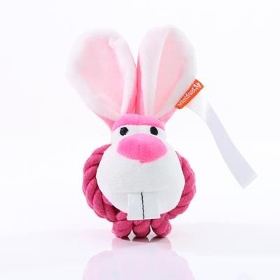 Picture of DOG TOY KNOTTED ANIMAL RABBIT.