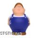 Picture of WORKER BERTA SQUEEZIES STRESS ITEM in Blue