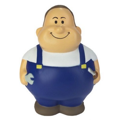 Picture of WORKER BERT SQUEEZIES STRESS ITEM in Blue.