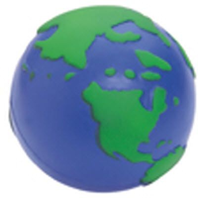 Picture of WORLD GLOBE SQUEEZIES STRESS ITEM in Blue.