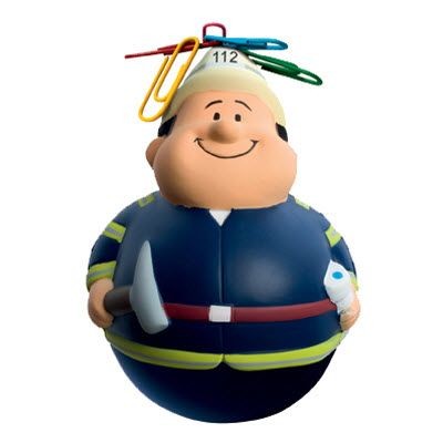 Picture of WOBBLER FIREMAN BERT SQUEEZIES STRESS ITEM