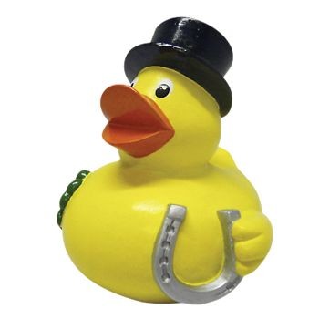 Picture of GOOD LUCK SQUEAKING RUBBER DUCK.