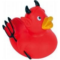 Picture of DEVIL RUBBER DUCK SMALL in Red & Black