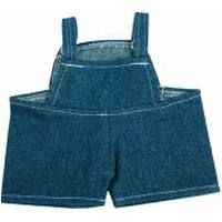 Picture of BIB DENIM OVERALL SHORTS FOR PLUSH SOFT TOY in Dark Blue