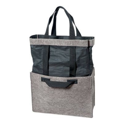 Picture of FELT EXTENDABLE SHOPPER TOTE BAG in Grey.