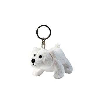 Picture of FREDDY THE POLAR BEAR KEYRING CHAIN in White.