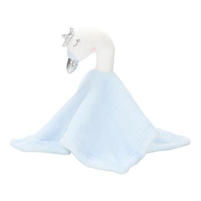 Picture of SWAN CUDDLE PICNIC BLANKET PASTEL BLUE.