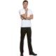 Picture of MANOLO MENS TROUSERS in Black & White