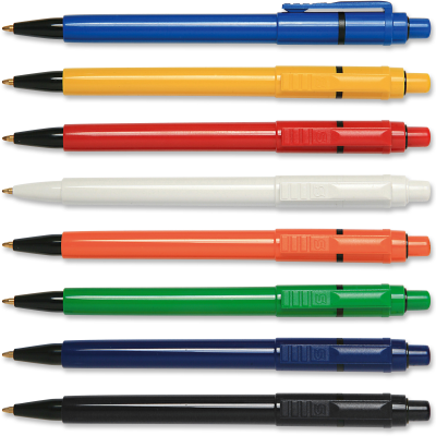 Picture of BARON EXTRA RETRACTABLE PLASTIC BALL PEN in Solid.